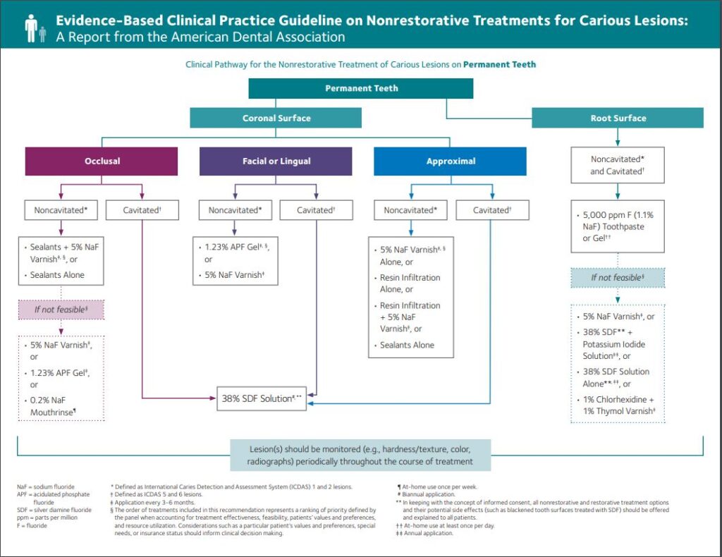 Evidence-based Clinical Practice Guildelines on Nonrestoratives Treatments for Carious Lesions adopted by Sunnyvale Functional Dentist Jen Chiang dds