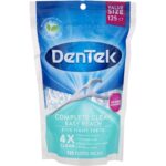 Dentek complete clean floss picks back teeth