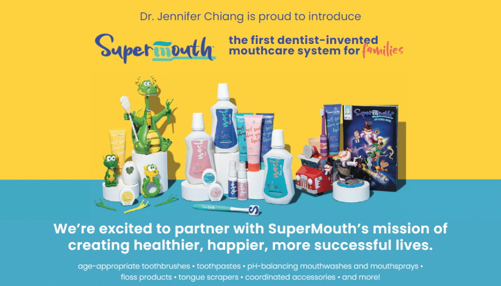 image of age appropriate oral healthcare products by Supermouth